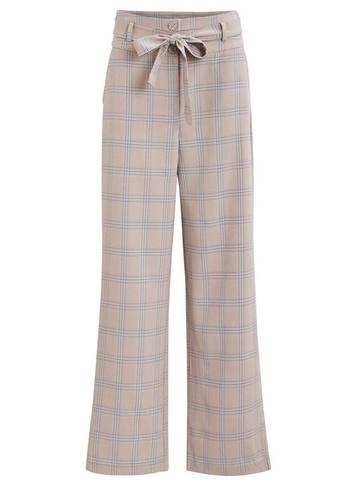*vila Checked High Waist Trousers
