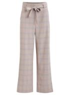*vila Checked High Waist Trousers