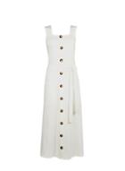 Dorothy Perkins *tall Ivory Belted Utility Midi Dress