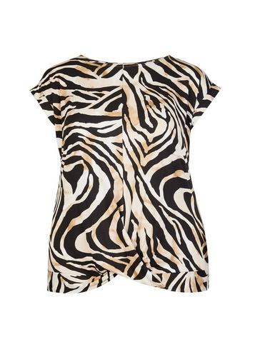 Dorothy Perkins *dp Curve Multi Colour Zebra Print Manipulated Top