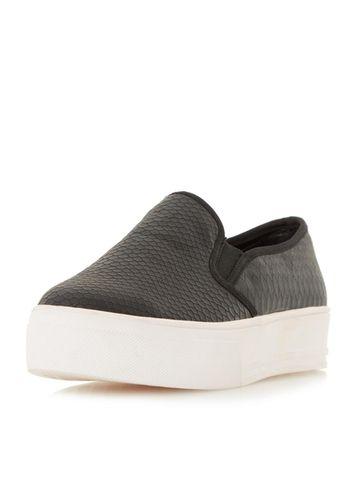Dorothy Perkins *head Over Heels By Dune Black 'eisla' Ladies Trainers