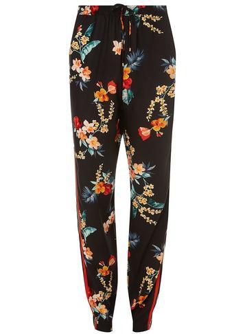 Dorothy Perkins *tall Navy Tropical Side Striped Joggers