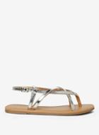 Dorothy Perkins Wide Fit Silver Follow Sandals