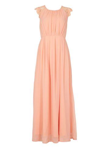 Dorothy Perkins *izabel London Light Pink Lace Maxi Dress