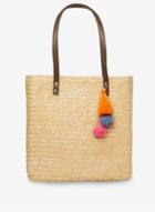Dorothy Perkins Neutral Straw Tassel Shopper Bag