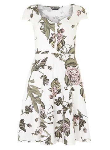 Dorothy Perkins *tall Ivory Floral Sun Dress