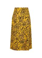 Dorothy Perkins Yellow Zebra Print Midi Skirt