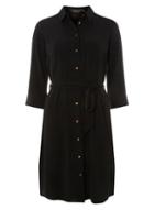 Dorothy Perkins Black Button Shirt Dress