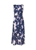 Dorothy Perkins Petite Blue Tie Dye Print Mesh Midi Dress