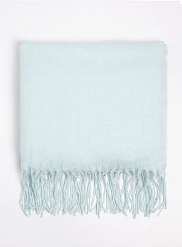Dorothy Perkins Mint Fluffy Plain Scarf
