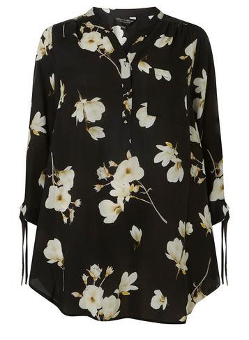 Dorothy Perkins *dp Curve Black Floral Long Sleeve Shirt