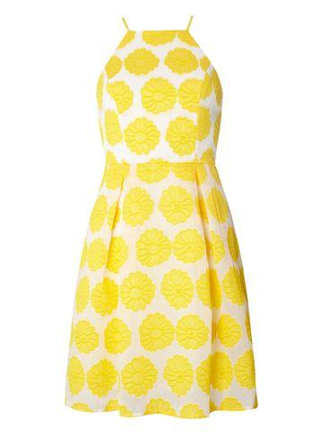 Dorothy Perkins Yellow Floral Prom Dress