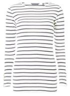 Dorothy Perkins *tall Navy Striped Button Sleeve Top