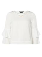 Dorothy Perkins Ivory Ruffle Necklace Top