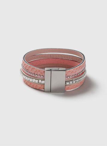 Dorothy Perkins Pink Rhinestone Bracelet