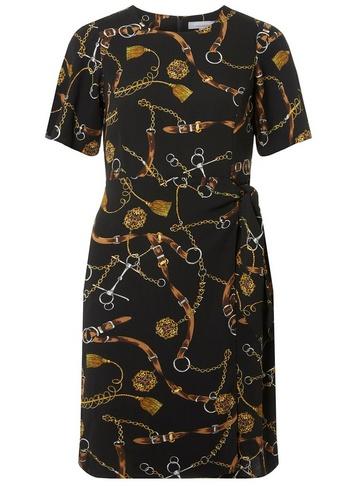 Dorothy Perkins Petite Belt Print Tie Dress