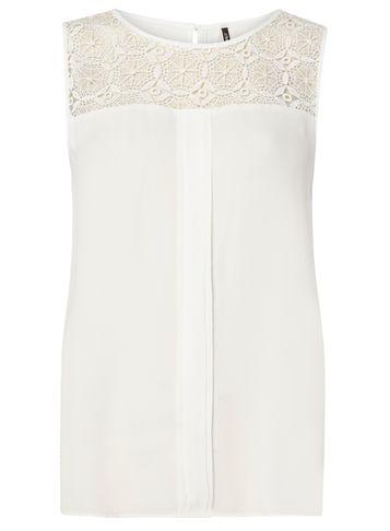 Dorothy Perkins *only White Crochet Detail Top