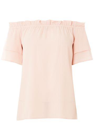 Dorothy Perkins Light Pink Frill Bardot Top