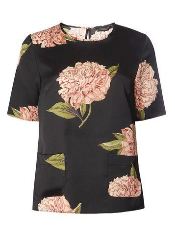 Dorothy Perkins Oriental Floral Satin Top