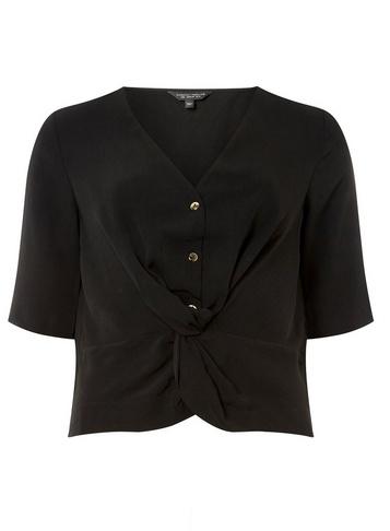 Dorothy Perkins Black Twist Front Top