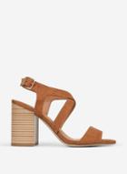 Dorothy Perkins Wide Fit Tan Spye Crossover Sandals