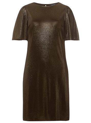 Dorothy Perkins *tall Gold Glitter Velvet Shift Dress