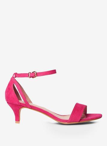 Dorothy Perkins Pink Sunrise Kitten Heel Sandals