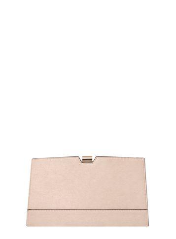 Dorothy Perkins Sesame Faux Suede Frame Clutch