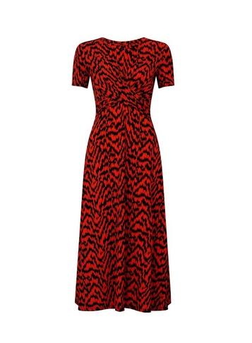 Dorothy Perkins Rust Twist Ikat Print Midi Dress