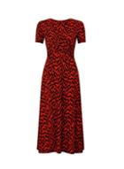 Dorothy Perkins Rust Twist Ikat Print Midi Dress