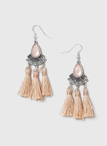 Dorothy Perkins Blush Tassel Earrings