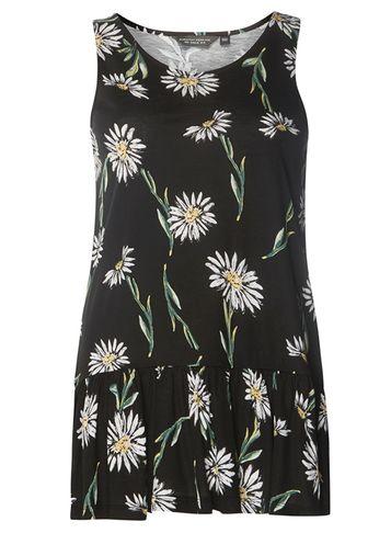 Dorothy Perkins Black Floral Peplum Top