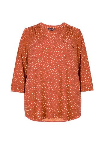 Dorothy Perkins *dp Curve Spot Interlock Twist Yarn Zip Shirt