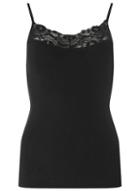 Dorothy Perkins *vila Black Lace Trim Strap Top