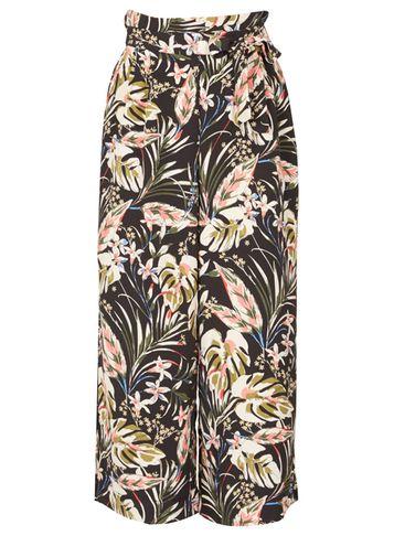 Dorothy Perkins *blue Vanilla Black Belted Paper Bag Trousers