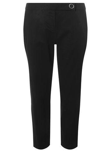 Dorothy Perkins Black Circle Popper Trousers