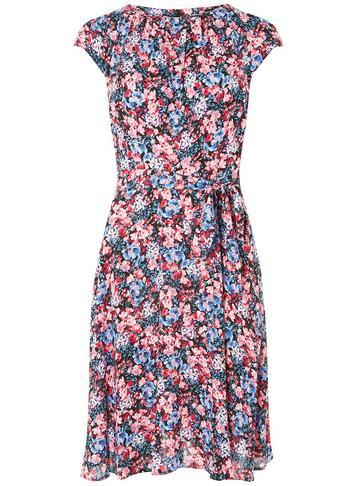 Dorothy Perkins *billie & Blossom Pink Ditsy Pleat Neck Dress