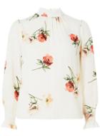 Dorothy Perkins Petite Ivory Shirred Neck Top
