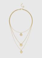 Dorothy Perkins Gold Look Heart Coin Multi Drop Necklace