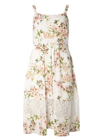 Dorothy Perkins Petite Ivory Butterfly Print Midi Dress