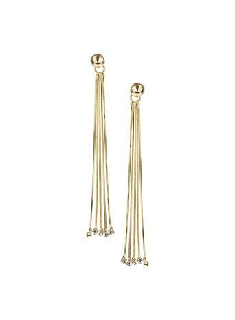 Dorothy Perkins Gold Rhinestone Tassel Earrings