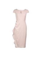 *luxe Blush Frill Side Crepe Dress