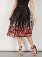 Dorothy Perkins *izabel London Black Embroidered Skirt