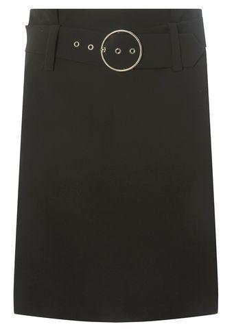 Dorothy Perkins *tall Black Belted Mini A-line Skirt