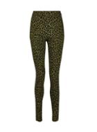 Dorothy Perkins *tall Khaki Leopard Print Pull On Bengaline Trousers