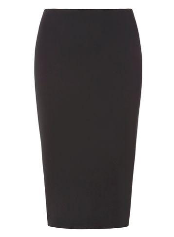 Dorothy Perkins Black Zip Scuba Pencil Skirt