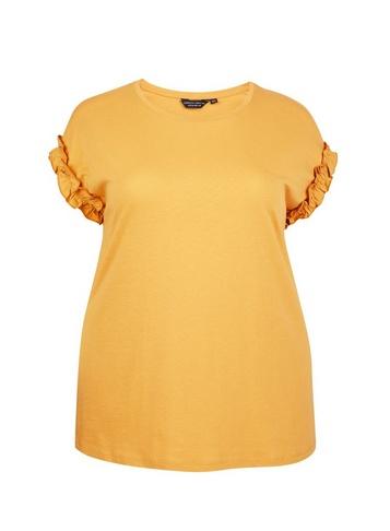 Dorothy Perkins *dp Curve Yellow Ruffle T-shirt