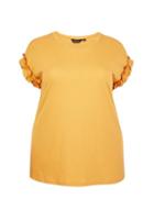 Dorothy Perkins *dp Curve Yellow Ruffle T-shirt
