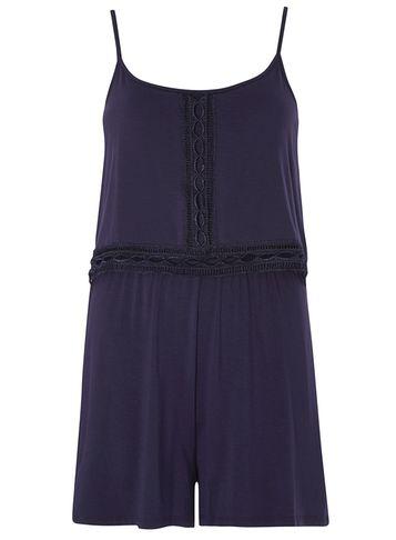 Dorothy Perkins *tall Navy Layered Playsuit