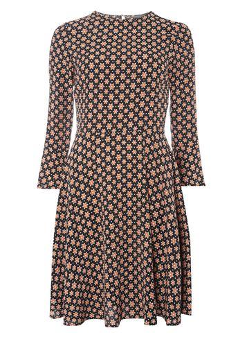 Dorothy Perkins *tall Black Star Print Fit And Flare Dress